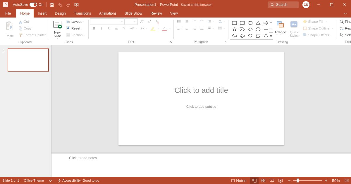 Screenshot of the Powerpoint demo