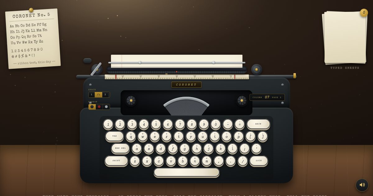 Screenshot of the Typewriter demo