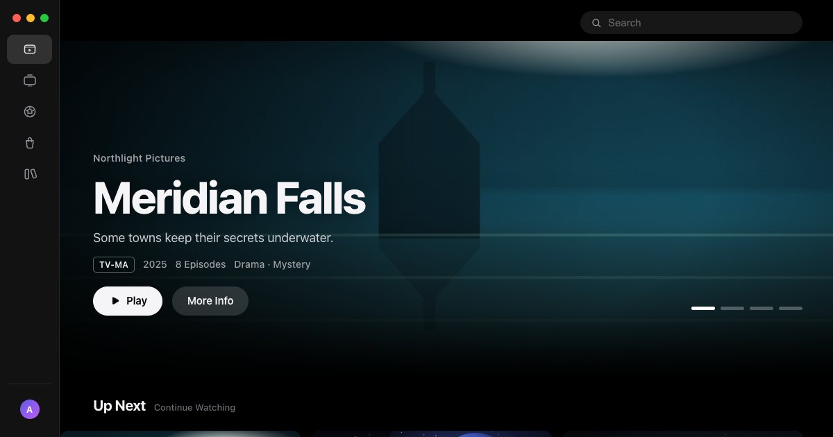 Screenshot of the Apple Tv demo