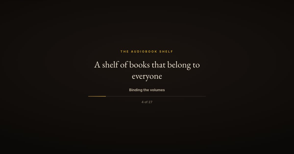 Screenshot of the Audiobooks demo