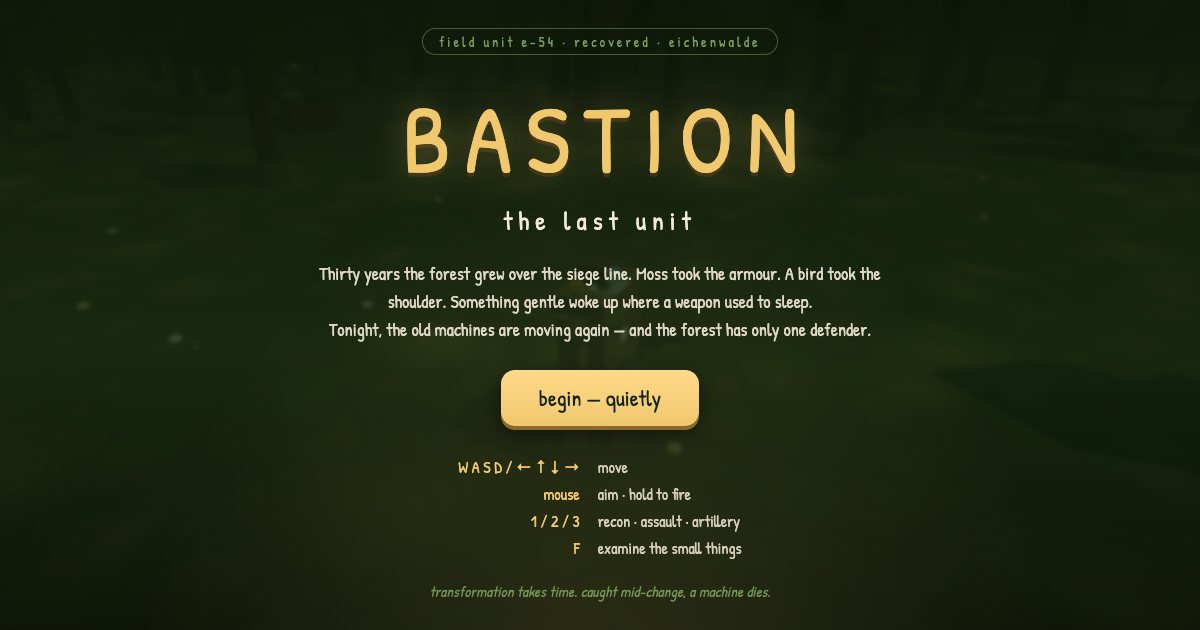 Screenshot of the Bastion Minigame demo
