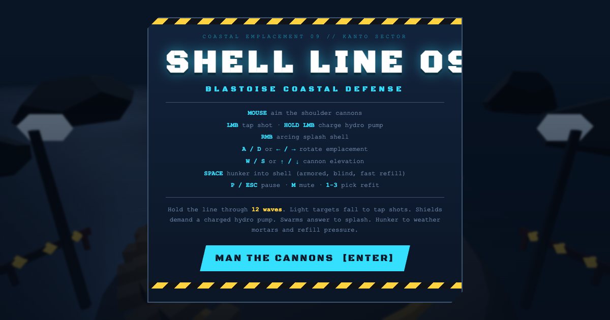 Screenshot of the Blastoise Game demo