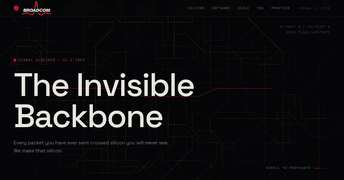 Screenshot of the Broadcom Alt Landing Page demo