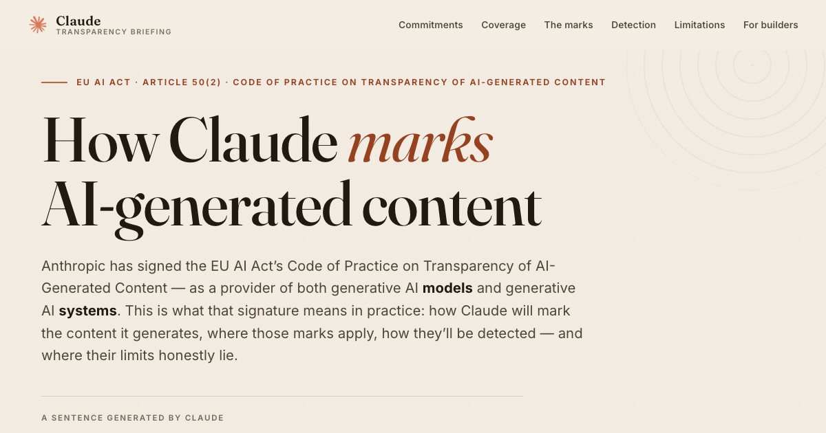 Screenshot of the Claude AI Generated Content Landing Page demo