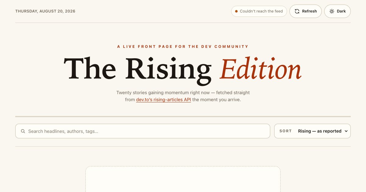 Screenshot of the Dev Community API Wrapper demo