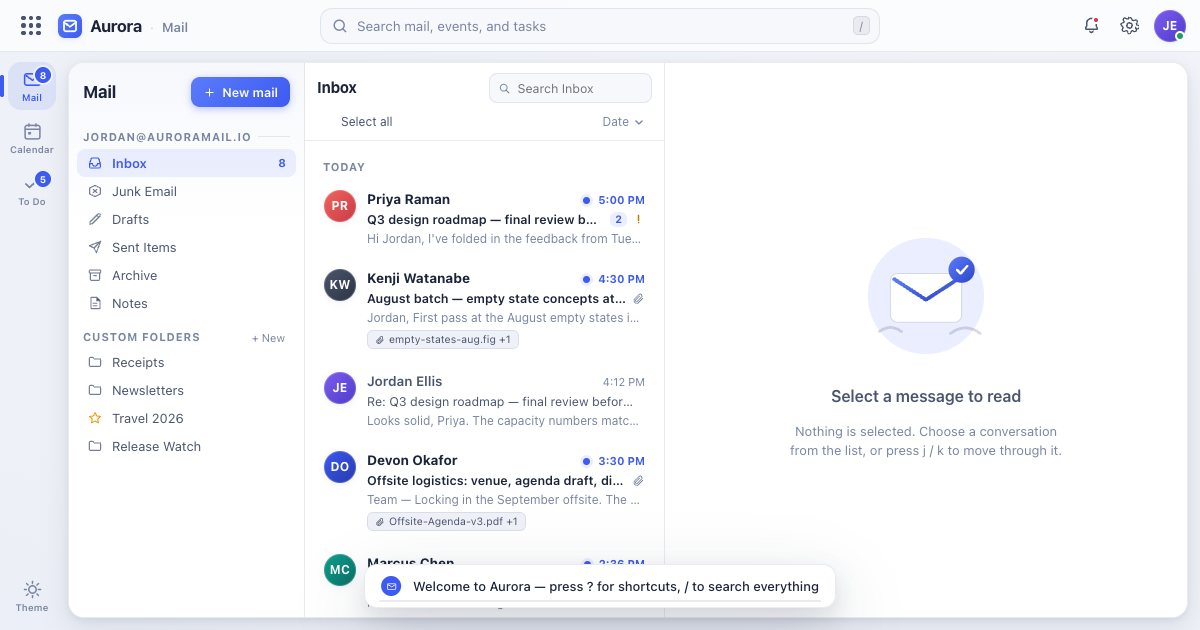 Screenshot of the Email Suite demo