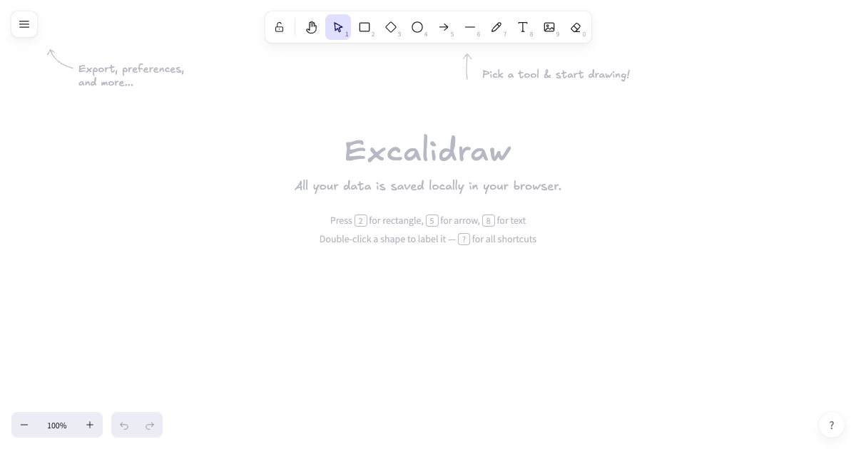Screenshot of the Excalidraw demo