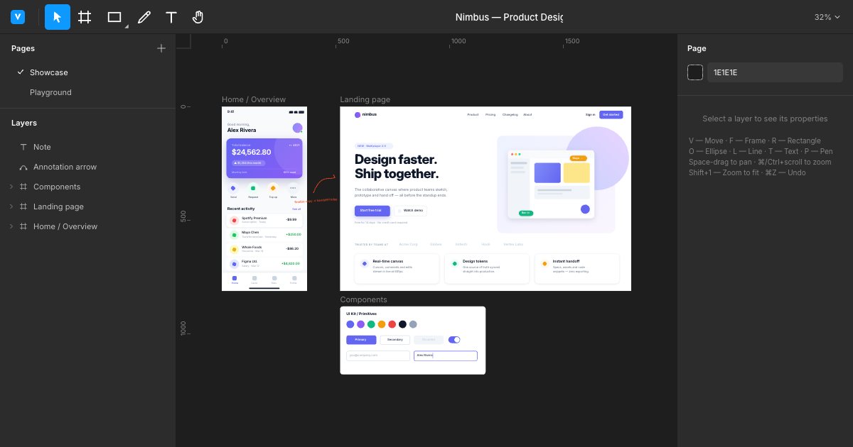 Screenshot of the Figma demo