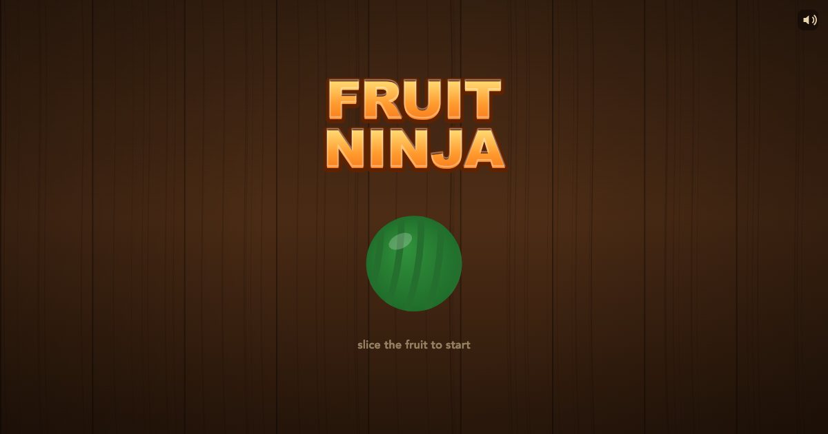 Screenshot of the Fruit Ninja demo