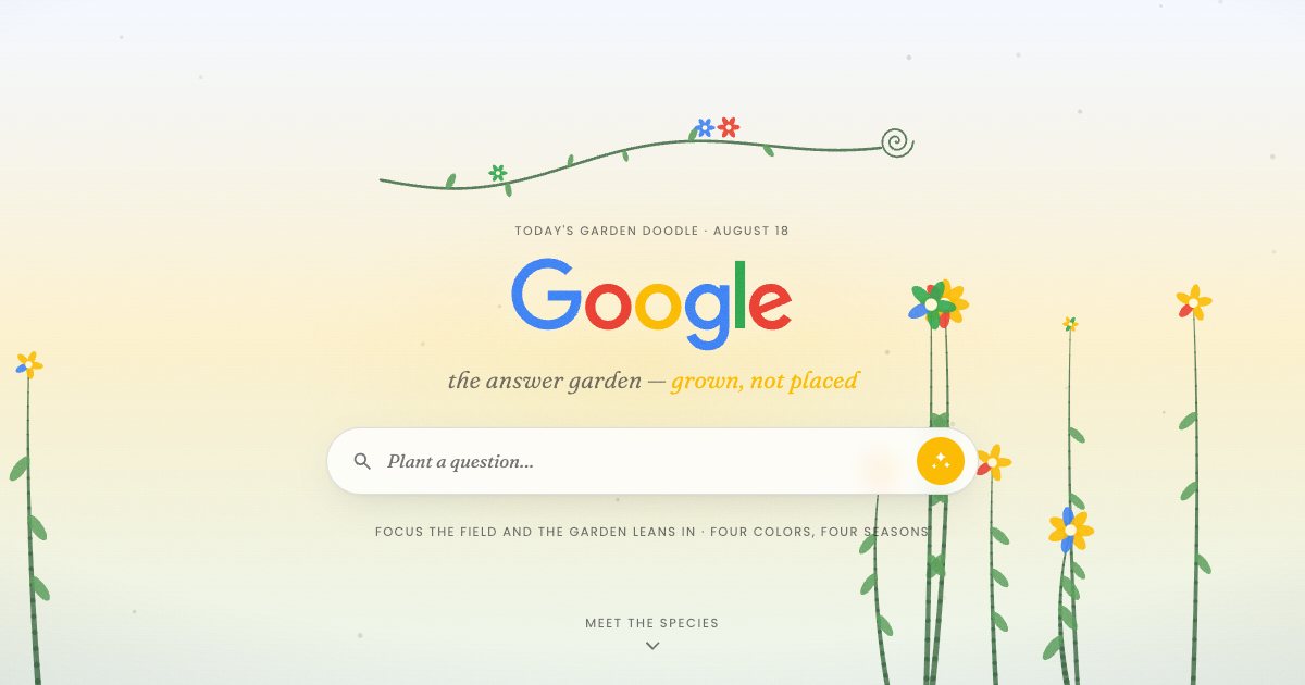 Screenshot of the Google Alt Landing Page demo