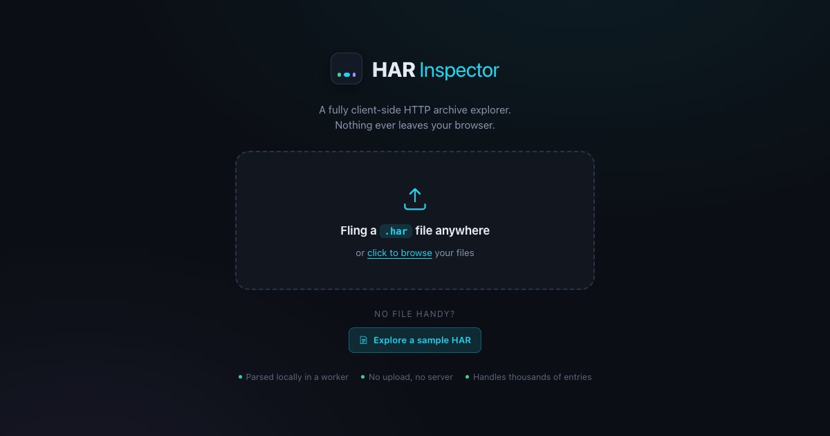 Screenshot of the Har Inspector demo