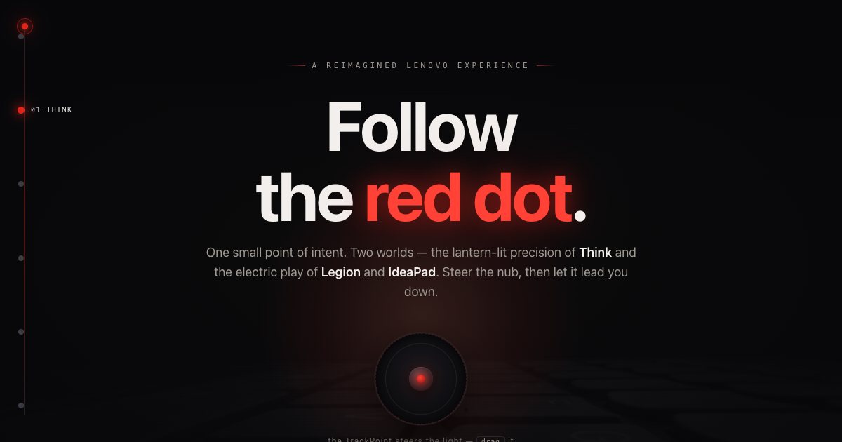 Screenshot of the Lenovo Landing Page demo