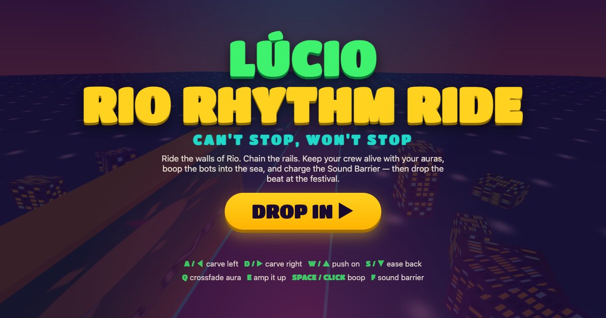 Screenshot of the Lucio Minigame demo