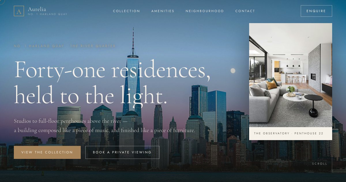 Screenshot of the Luxury Apartments demo