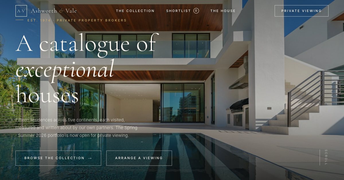 Screenshot of the Luxury Houses demo