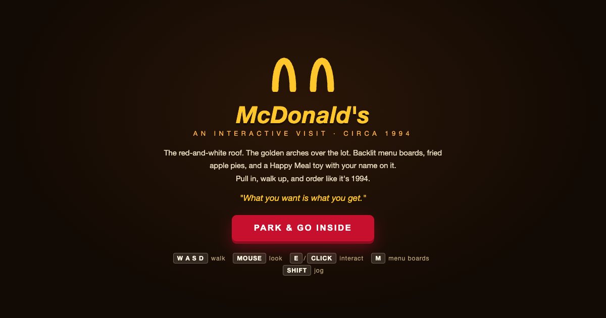 Screenshot of the Mcdonalds demo