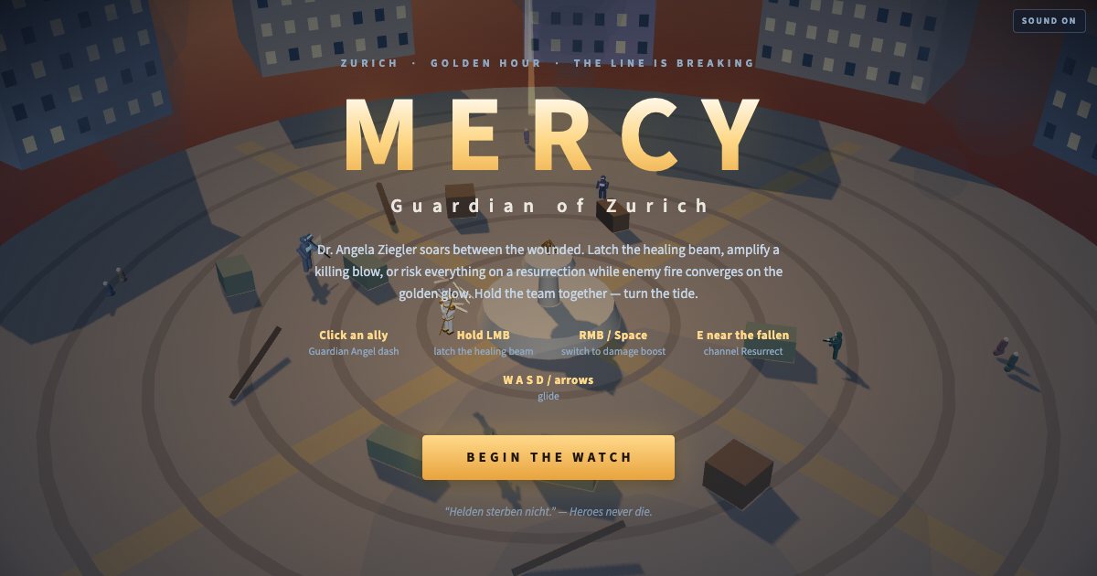 Screenshot of the Mercy Minigame demo