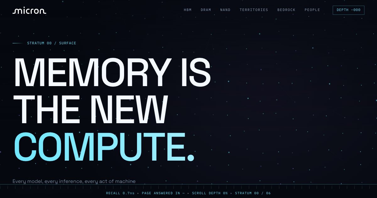 Screenshot of the Micron Alt Landing Page demo
