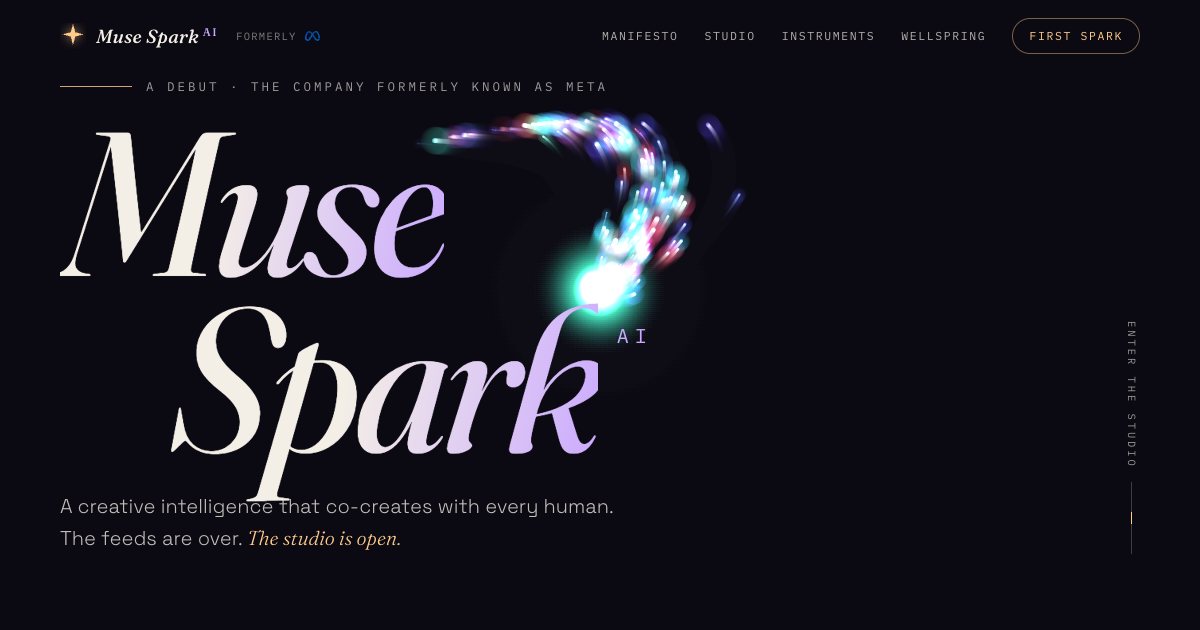 Screenshot of the Muse Spark Alt Landing Page demo