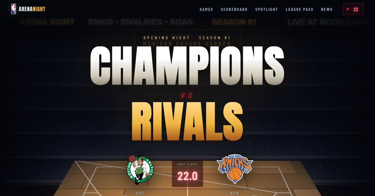 Screenshot of the Nba Landing Page demo