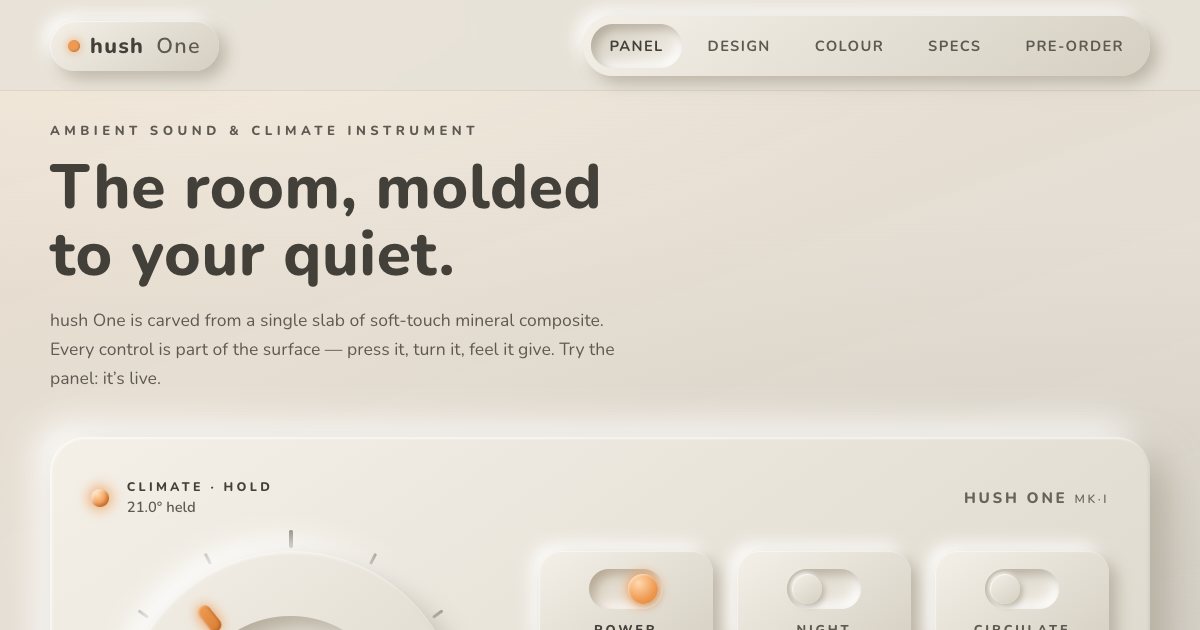 Screenshot of the Neumorphic Instrument Panel demo