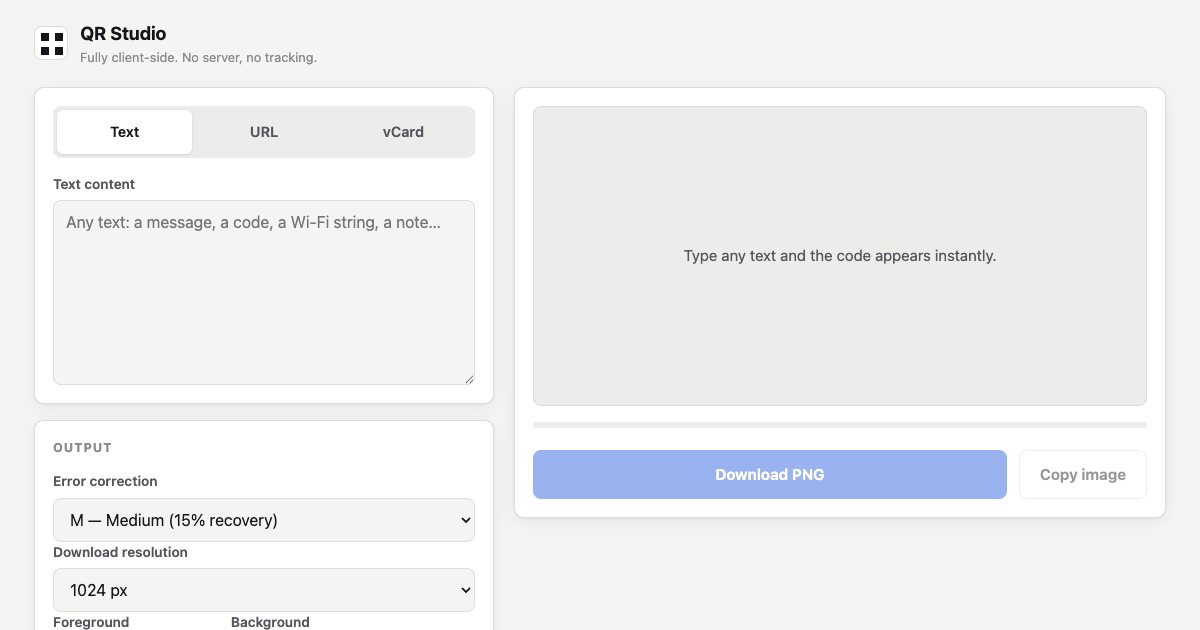 Screenshot of the Qr Code Generator demo
