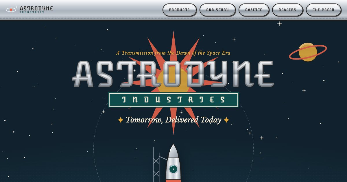 Screenshot of the Retrofuture Terminal demo
