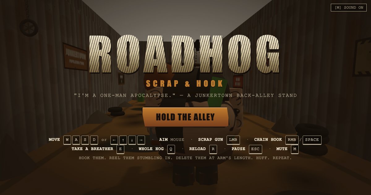 Screenshot of the Roadhog Minigame demo