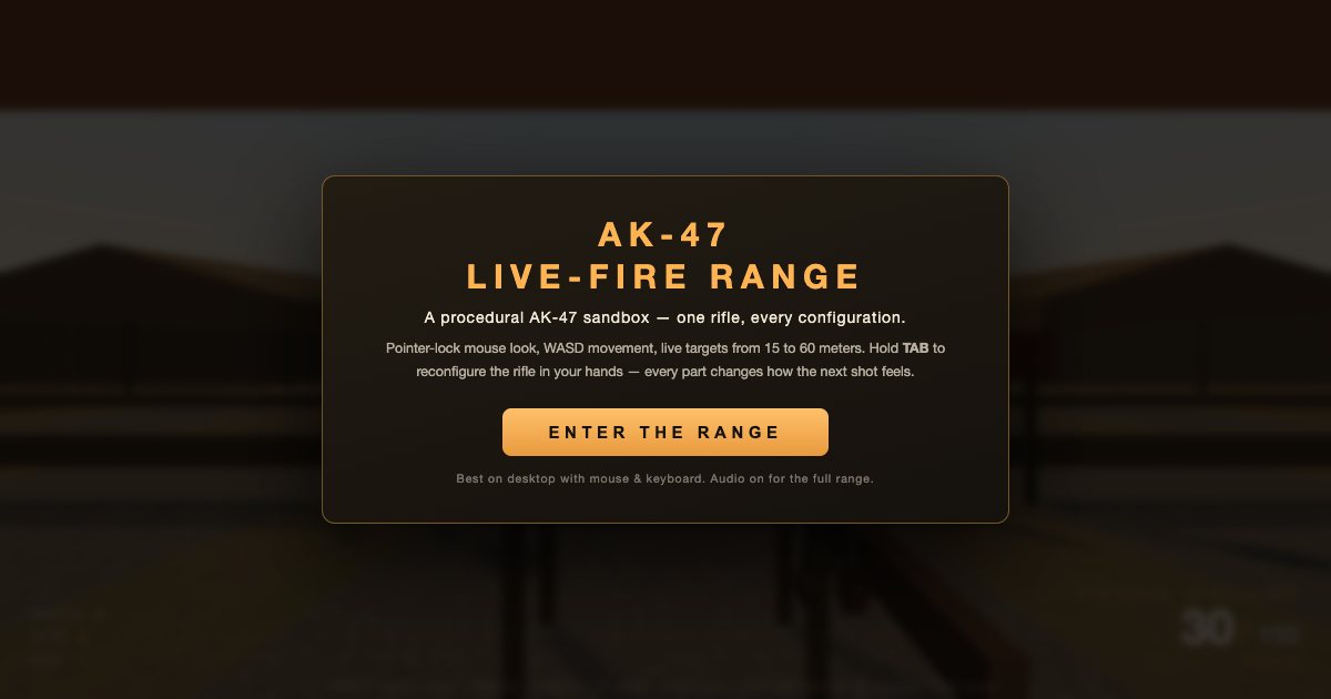Screenshot of the Shooting Range demo