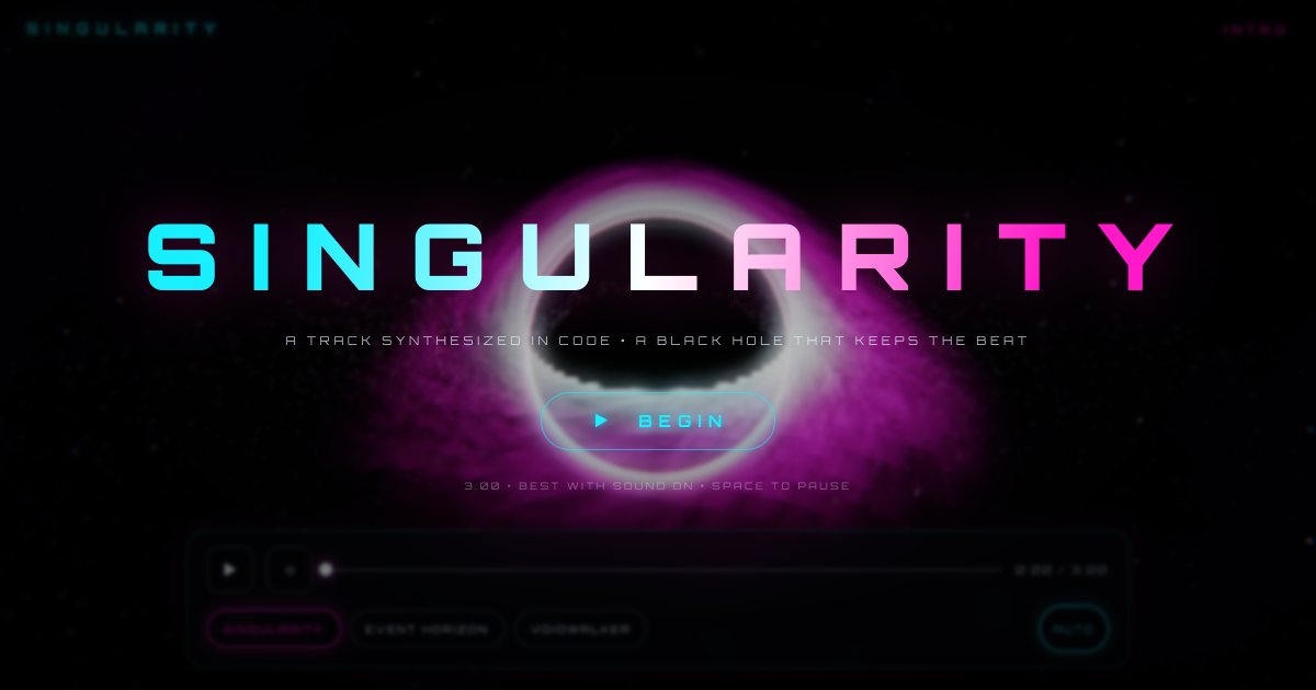 Screenshot of the Singularity Audio Visualizer demo