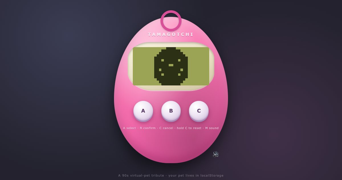 Screenshot of the Tamagotchi demo