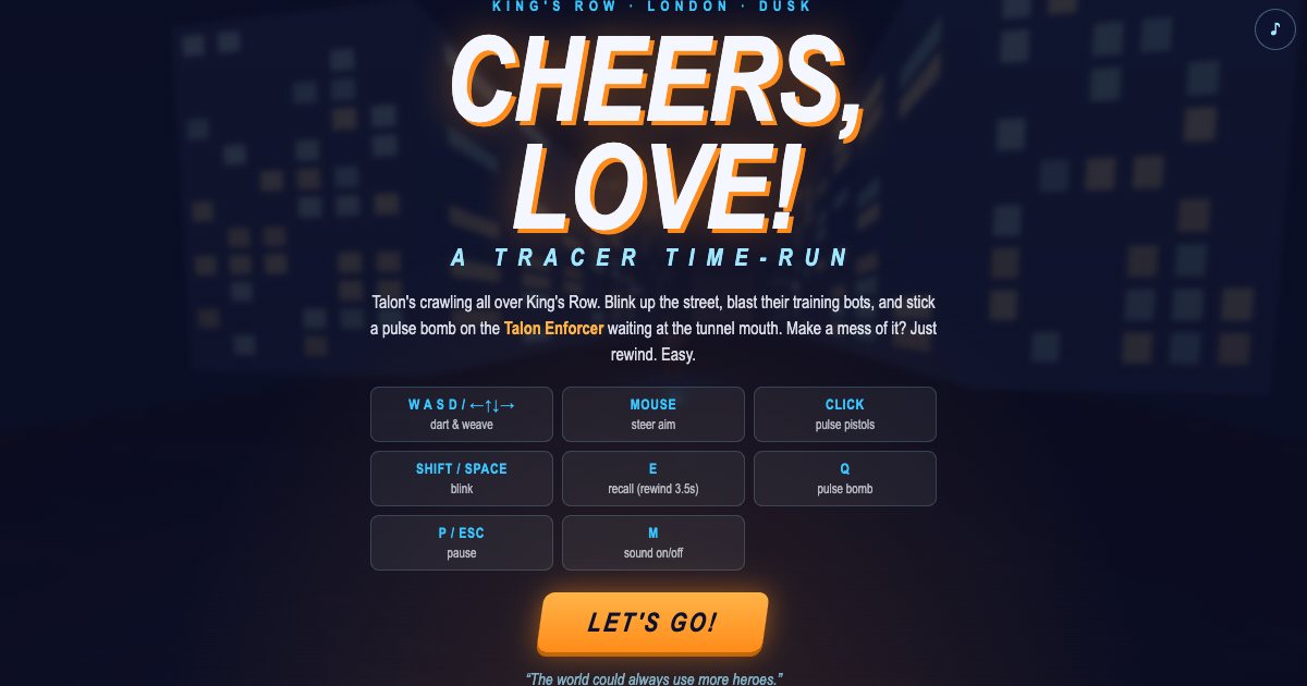 Screenshot of the Tracer Minigame demo