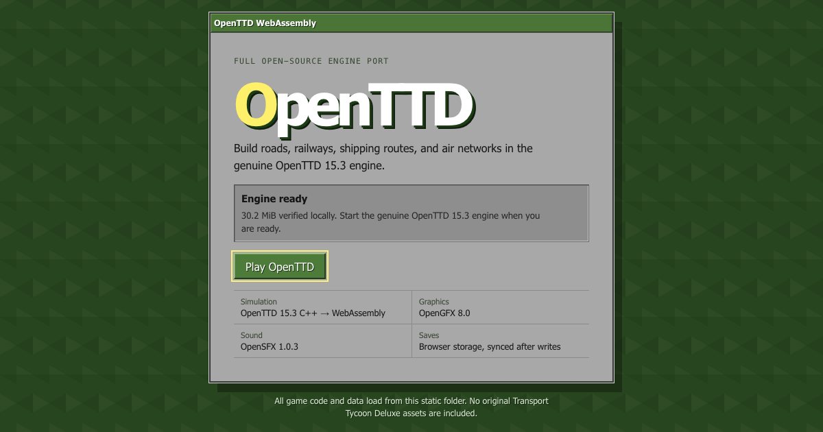 Screenshot of the Transport Tycoon demo