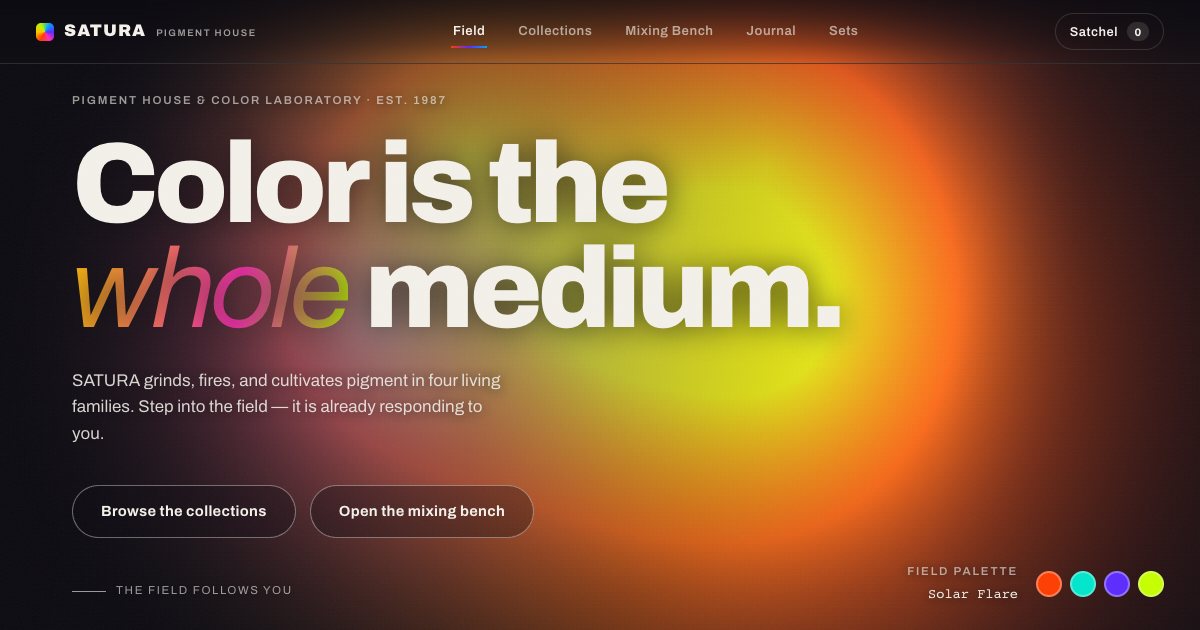 Screenshot of the Vibrant Chromatic Fields demo