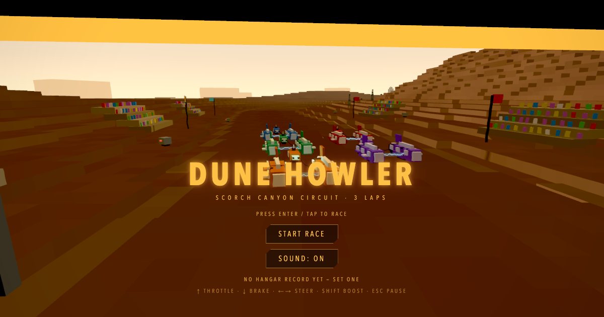 Screenshot of the Voxel Pod Racer demo