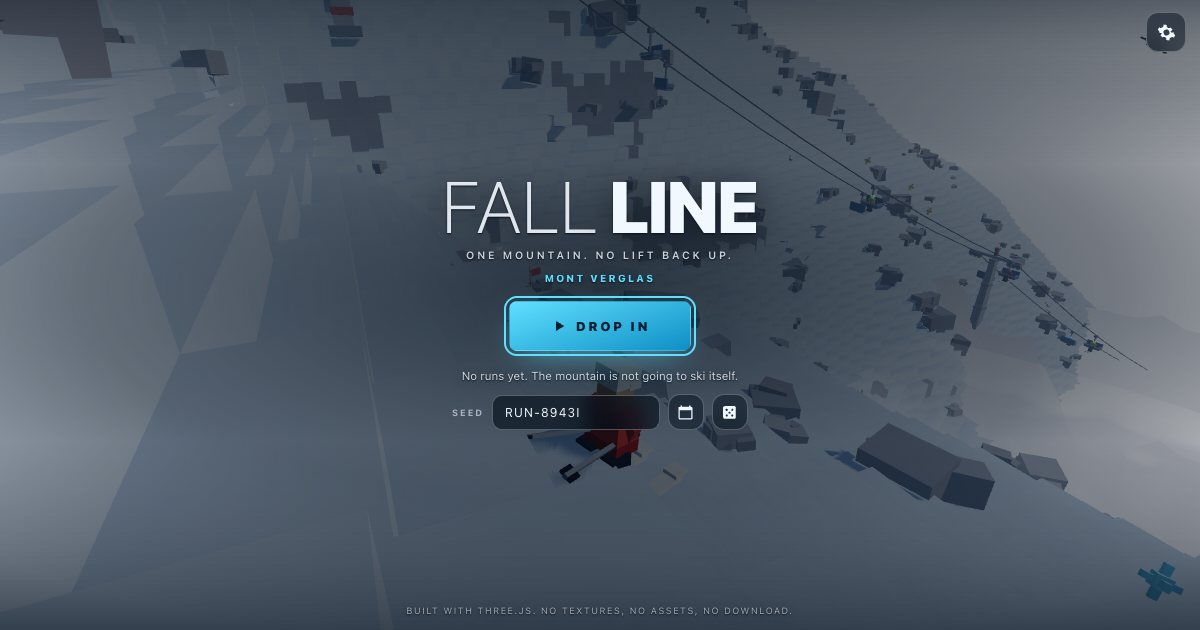 Screenshot of the Voxel Ski Field demo
