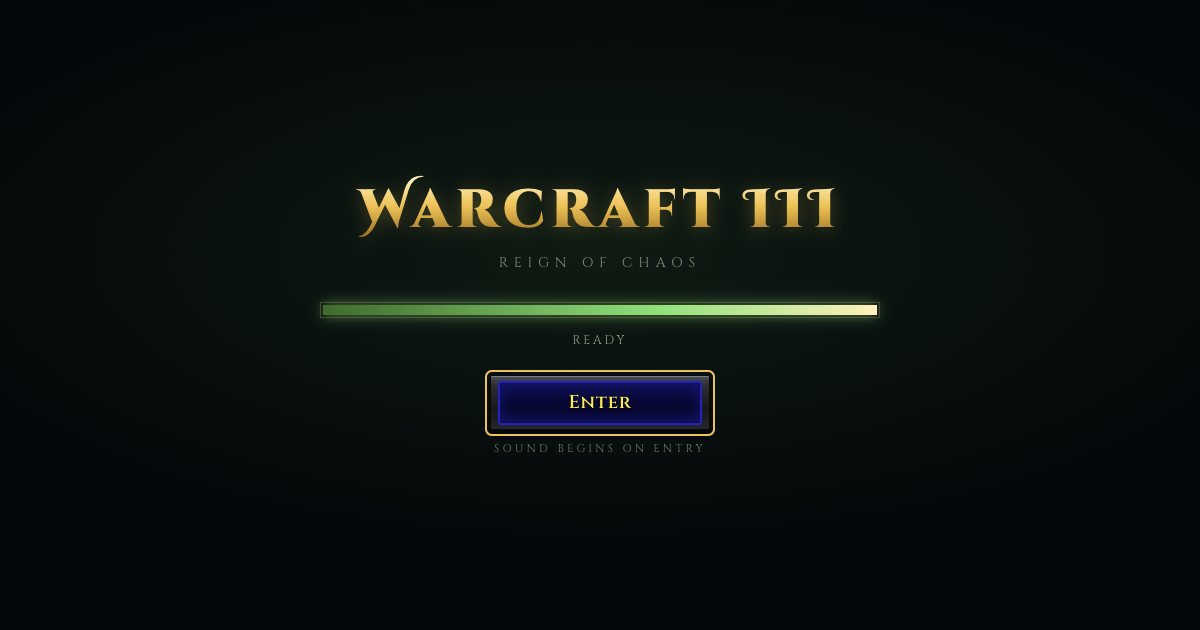 Screenshot of the Warcraft 3 Main Menu demo