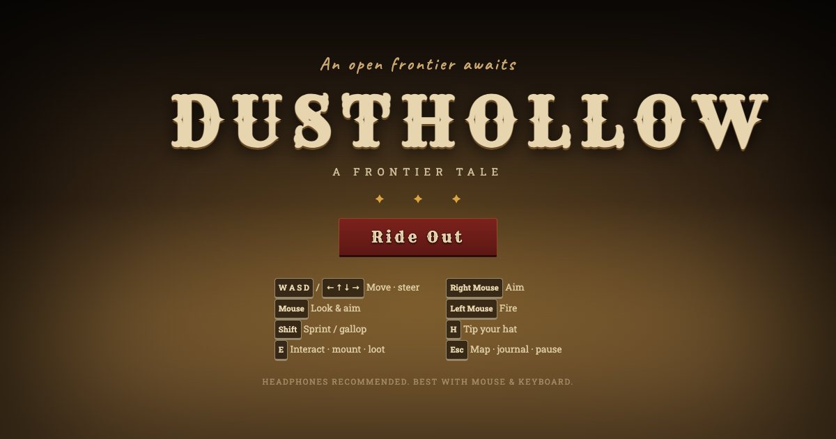 Screenshot of the Western Open World demo