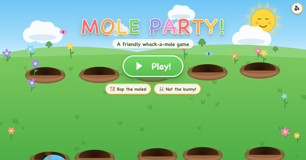 Screenshot of the Whack A Mole demo