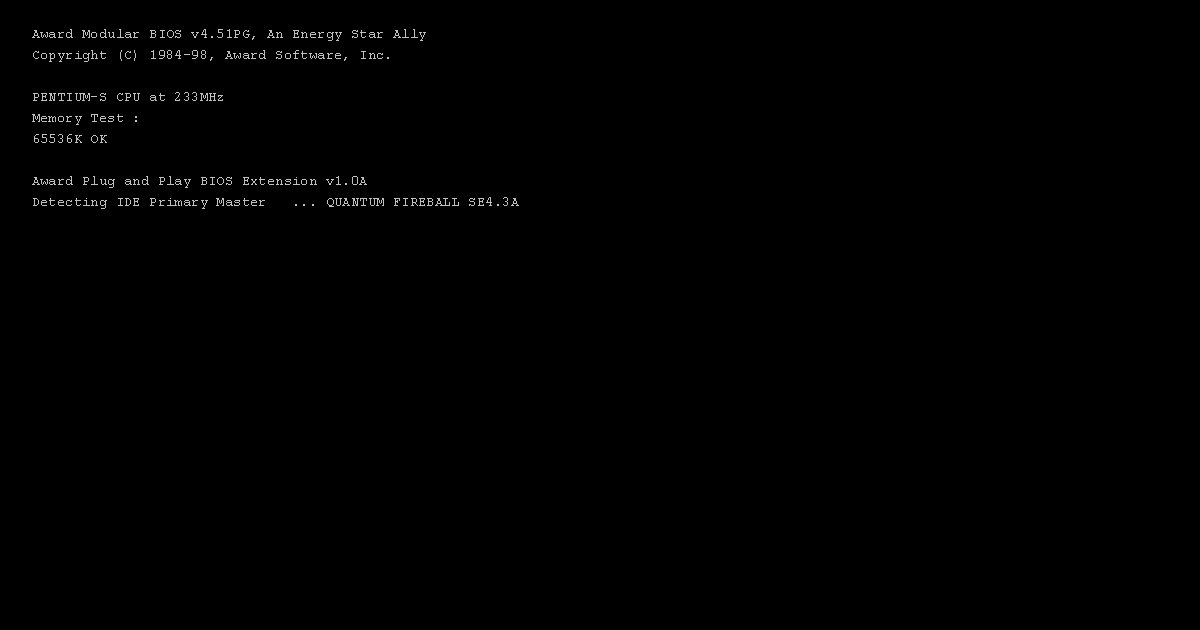 Screenshot of the Windows 98 demo