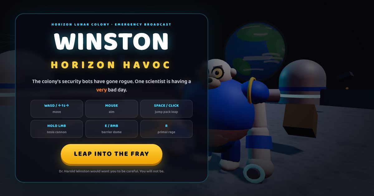 Screenshot of the Winston Minigame demo